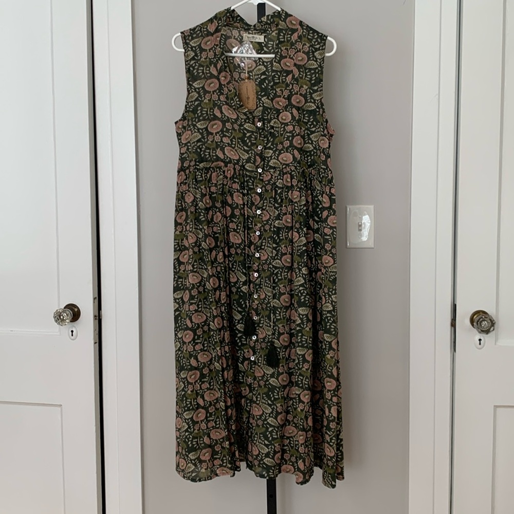 Natural Life Amelia cotton sleeveless shirt dress
